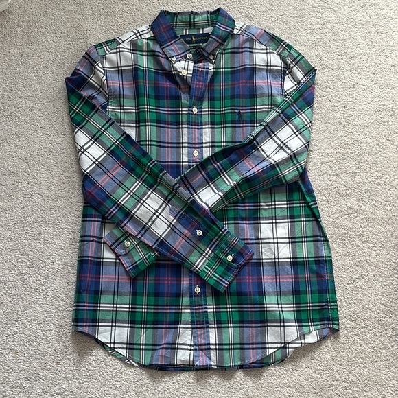 Boys BUNDLE Polo Raulph Lauren Plaid Dress Shirts Size XL - Picture 2 of 13